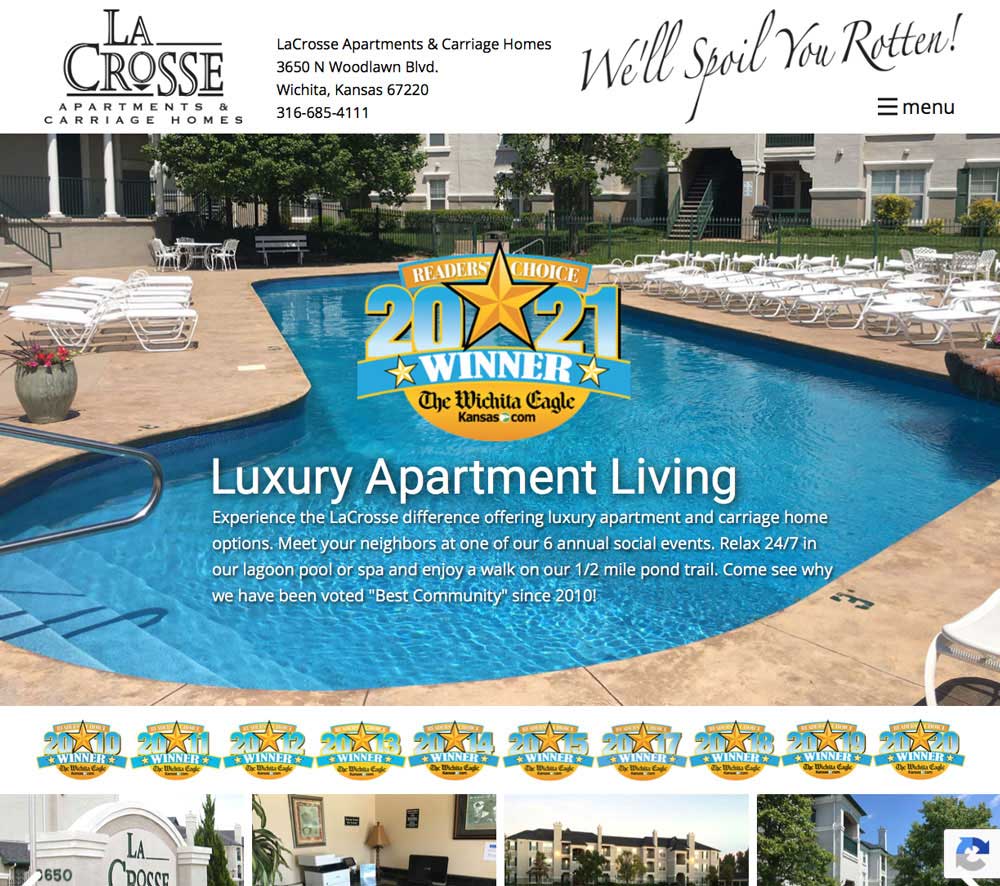 LaCrosse Apartments Website Design